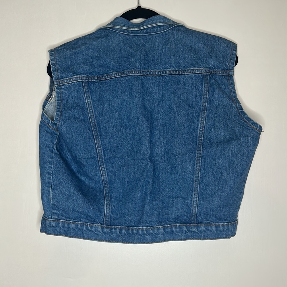 Vintage 90’s California Concepts Denim Jean Cropped Vest - Picture 5 of 6